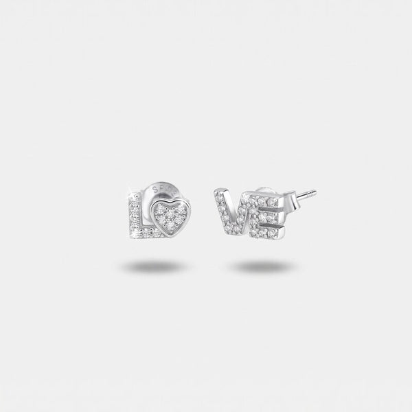 Orecchini in Argento 925 con scritta Love Collezione Barcellona - BYSIMON gioielli
