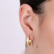 Orecchini in Argento 925 a cerchio con zirconi