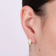 Orecchini in Argento 925 cerchietto pavè di zirconi bianchi