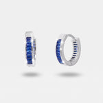 Orecchini in Argento 925 a baguette con zirconi blu Collezione Barcellona - BYSIMON gioielli
