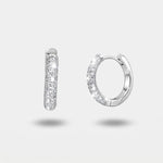 Orecchini in Argento 925 a cerchio con zirconi Collezione Barcellona - BYSIMON gioielli
