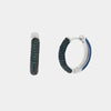 Orecchini in Argento 925  a cerchio con zirconi blu