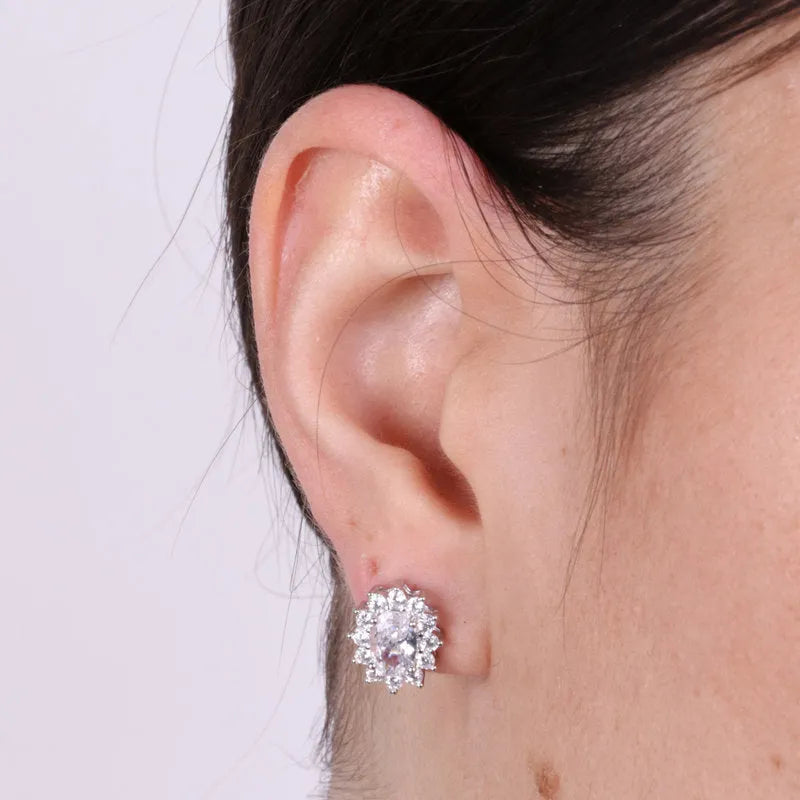 Orecchini in Argento 925 con zirconi trasparenti BYSIMON - gioiello BySimon