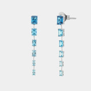 Orecchini in Argento 925 con zirconi colorati nelle sfumature blu