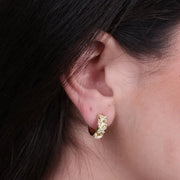 Orecchini in Argento 925 a cerchio con zirconi