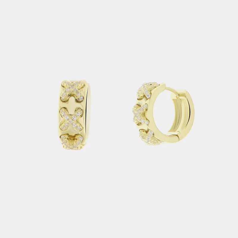 925 Silver circle earrings with zircons