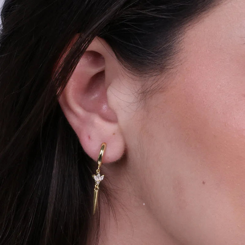 925 Silver circle earrings with zircons