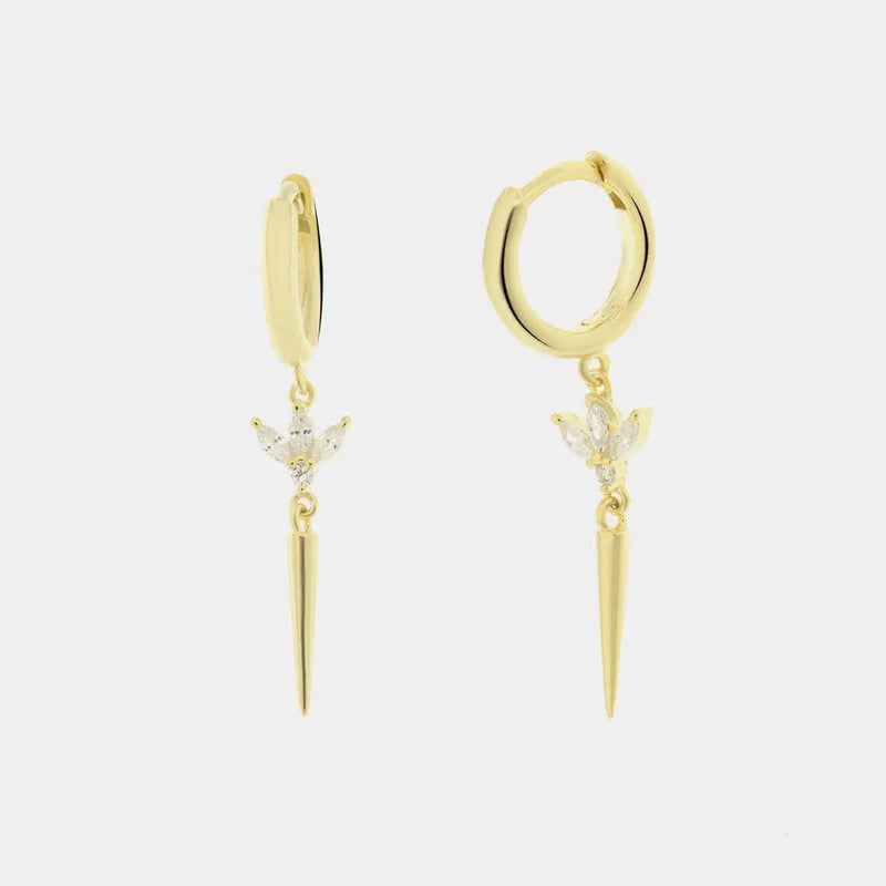 925 Silver circle earrings with zircons