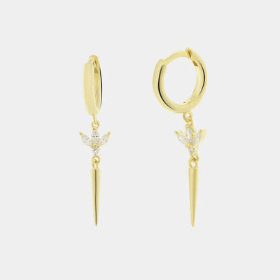 925 Silver circle earrings with zircons