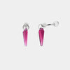 Piercing in Argento con zircona fucsia
