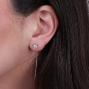 Orecchini in Argento 925 saliscendi con punto luce