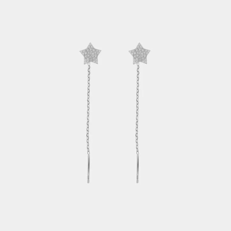 Orecchini in Argento 925 saliscendi con stella