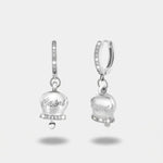 Orecchini in Argento 925 con campanella Capri e zirconi