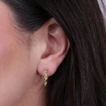 Orecchini in Argento 925 a cerchio con catene