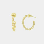 Orecchini in Argento 925 a cerchio con catene