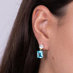 Orecchini in Argento 925 con zirconi azzurri SIMEONE - gioiello BySimon