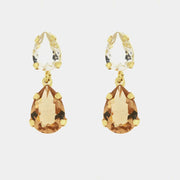 Orecchini in Argento 925 a goccia con cristalli champagne