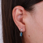 Orecchini in Argento 925 a navette azzurro BYSIMON - gioiello BySimon