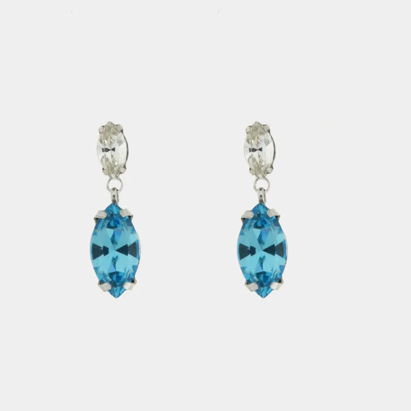 Orecchini in Argento 925 a navette azzurro BYSIMON - gioiello BySimon