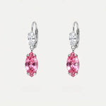 Orecchini in Argento 925 a navette con cristallo rosa - BYSIMON gioielli