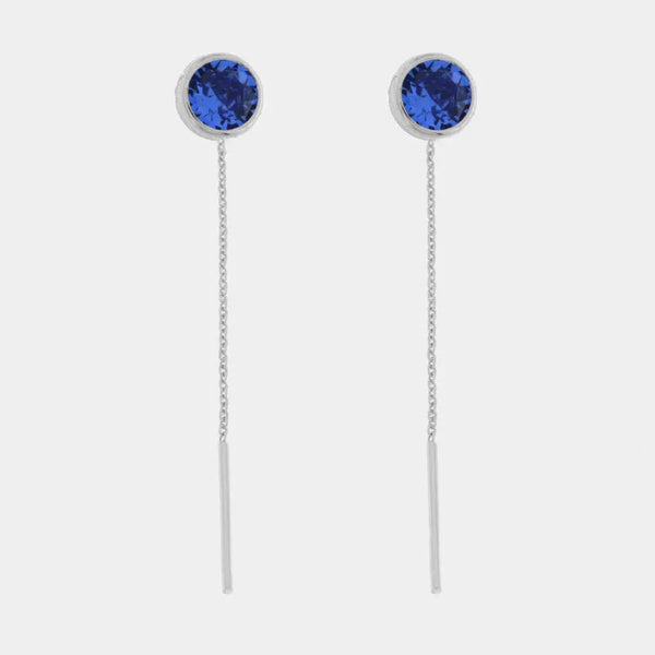 Orecchini in Argento 925 con cristallo blu