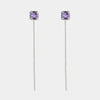 Orecchini in Argento 925 con punto luce viola
