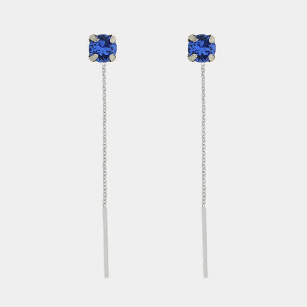 Orecchini in Argento 925 con punto luce blu