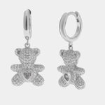 Orecchini in Argento 925  con orsacchiotti zirconati - BYSIMON gioielli