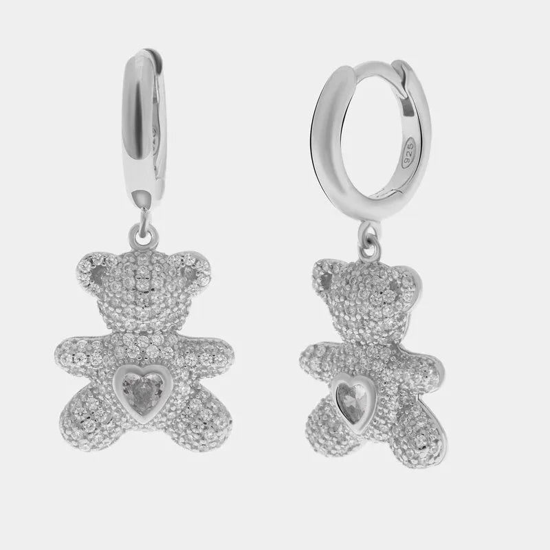 Orecchini in Argento 925  con orsacchiotti zirconati - BYSIMON gioielli