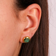 Orecchini in Argento 925 a lobo placcato oro con quadrigolio