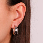 Orecchini in Argento 925 mezza luna