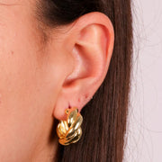 Orecchini in Argento 925 a cerchio intrecciato