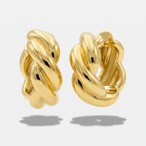 Orecchini in Argento 925 a cerchio intrecciato Collezione Amsterdam - BYSIMON gioielli