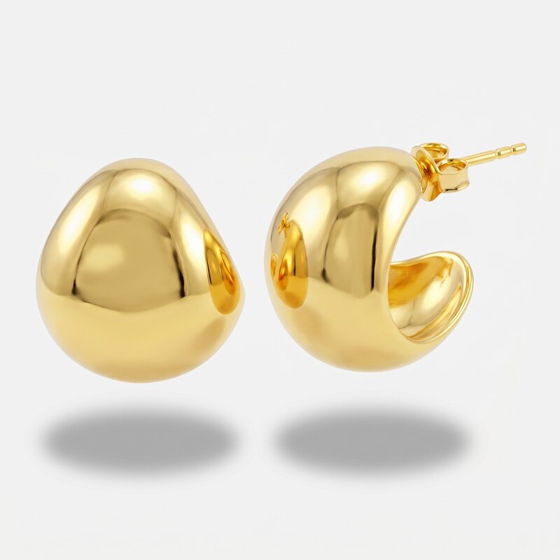 Orecchini in Argento 925 a mezza luna in argento Collezione Amsterdam - BYSIMON gioielli