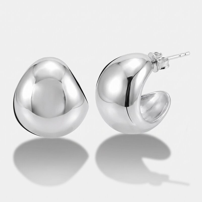 Orecchini in Argento 925 a goccia spessi Collezione Amsterdam - BYSIMON gioielli