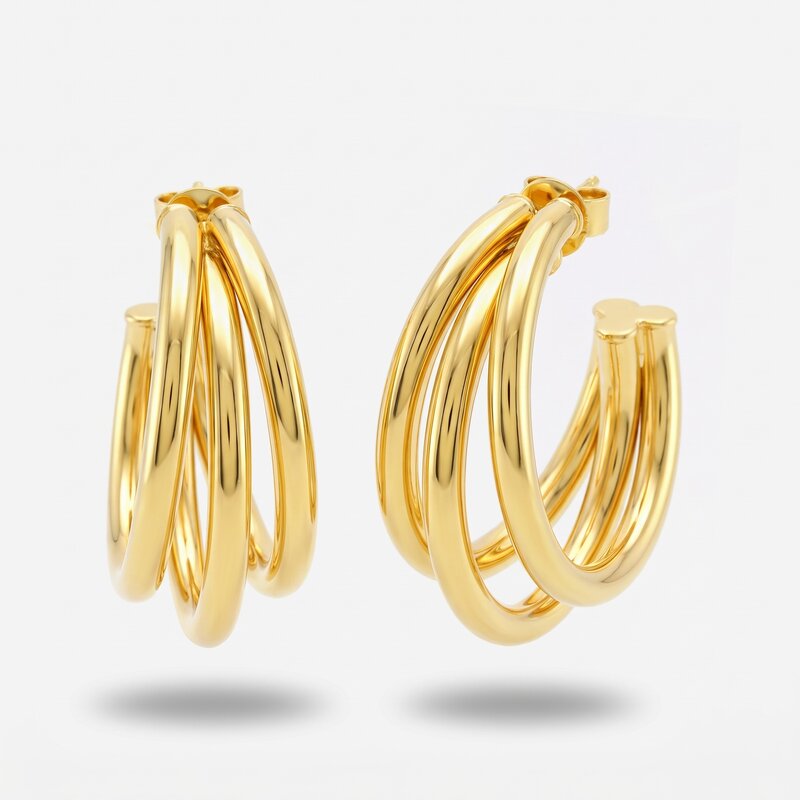Orecchini in Argento 925 tre fili Collezione Amsterdam - BYSIMON gioielli