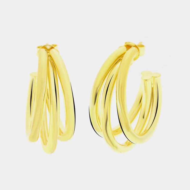 Orecchini in Argento 925 tre fili Collezione Amsterdam - BYSIMON gioielli