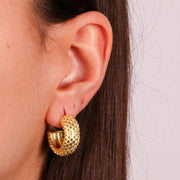 Orecchini in Argento 925 Orecchini in Argento 925 a cerchio puntinati