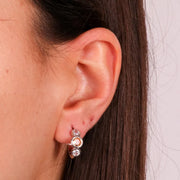 Orecchini in Argento 925  con zircone champagne