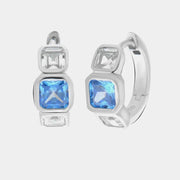 Orecchini in Argento 925  con zirconi bianchi e azzurro