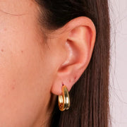 Orecchini in Argento 925 ovali bombati in argento