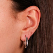 Orecchini in Argento 925 a cerchio bombati