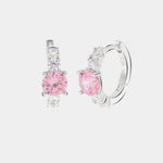 Orecchini in Argento 925 con zirconi bianchi e rosa - BYSIMON gioielli