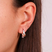 Orecchini in Argento 925 con zircone champagne