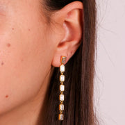 Orecchini in Argento 925 lunghi eleganti con zirconi