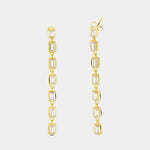 Orecchini in Argento 925 lunghi eleganti con zirconi Collezione Amsterdam - BYSIMON gioielli