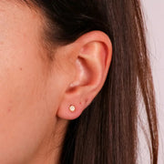 Orecchini in Argento 925 con zirconi bianchi a fiore