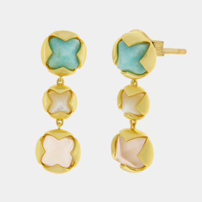 Orecchini in Argento 925 con fiori colorati SIMEONE - gioiello BySimon