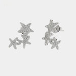 Orecchini in Argento 925 a tre stelle con zirconi bianchi BYSIMON - gioiello BySimon