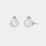 Orecchini in Argento 925 con perla e zircone bianco - BYSIMON gioielli